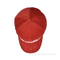 Berretto da baseball ricamato a velluto rosso